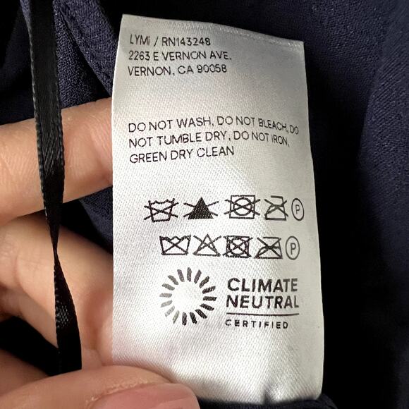 Reformation winslow maxi wrap Dress navy blue size S UB - Picture 5 of 6